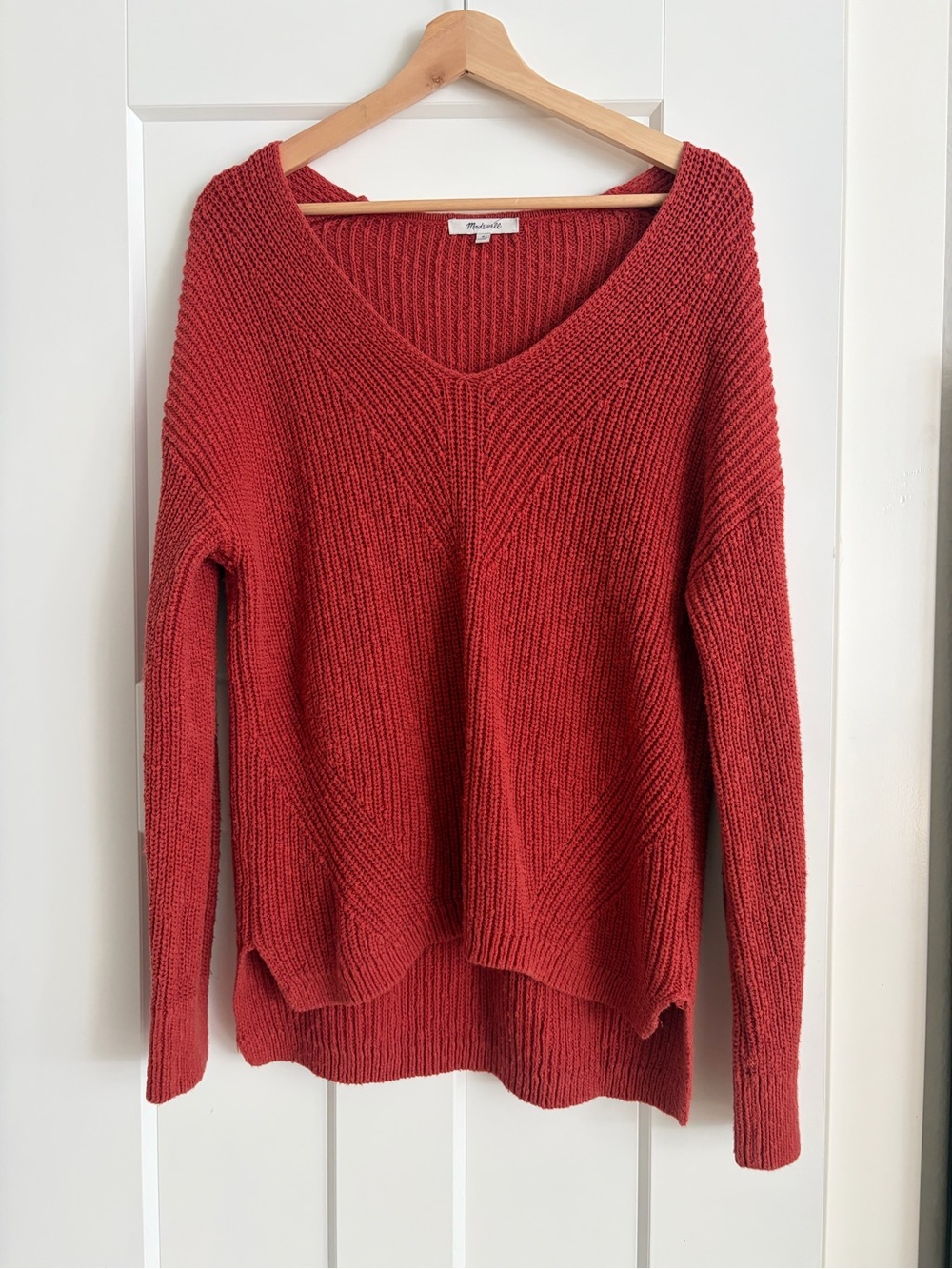 Madewell V-Neck Ribbed Sweater
